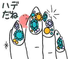 hands&little man sticker #6904890