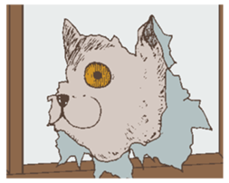 THE CAT which looks like a CAT Sticker sticker #6907526