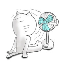 The cat loves the summer. sticker #6907904