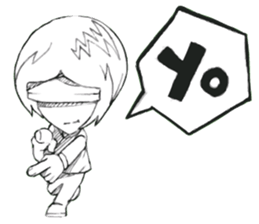 Cartoon Boy anime drawing V.2 sticker #6908113