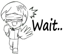 Cartoon Boy anime drawing V.2 sticker #6908115