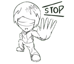 Cartoon Boy anime drawing V.2 sticker #6908127