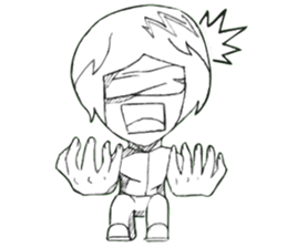 Cartoon Boy anime drawing V.2 sticker #6908131