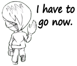 Cartoon Boy anime drawing V.2 sticker #6908135