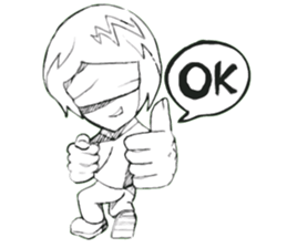 Cartoon Boy anime drawing V.2 sticker #6908137
