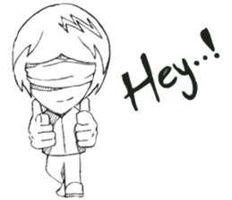 Cartoon Boy anime drawing V.2 sticker #6908139