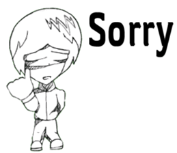 Cartoon Boy anime drawing V.2 sticker #6908151