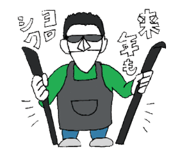 Store manager Robot of a sport lover2 sticker #6908481