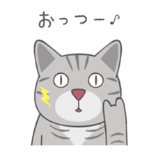 American Shorthair & Red-tabby White Cat sticker #6909318