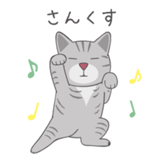 American Shorthair & Red-tabby White Cat sticker #6909326