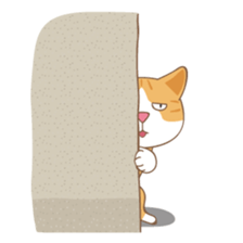 American Shorthair & Red-tabby White Cat sticker #6909331