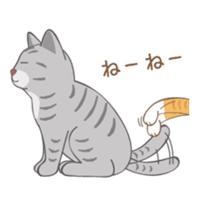 American Shorthair & Red-tabby White Cat sticker #6909333
