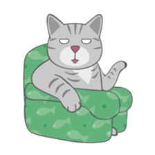 American Shorthair & Red-tabby White Cat sticker #6909340