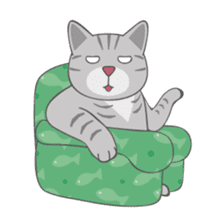 American Shorthair & Red-tabby White Cat sticker #6909340