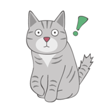 American Shorthair & Red-tabby White Cat sticker #6909343