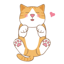 American Shorthair & Red-tabby White Cat sticker #6909345