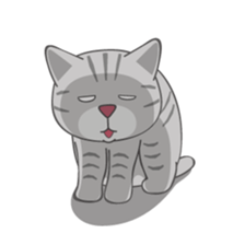 American Shorthair & Red-tabby White Cat sticker #6909349