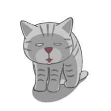 American Shorthair & Red-tabby White Cat sticker #6909349