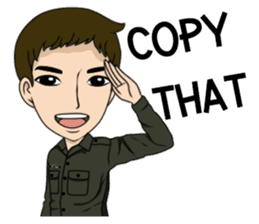 cute army,air force,police and navy (EN) sticker #6910367