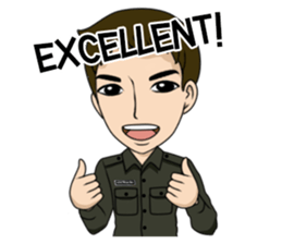 cute army,air force,police and navy (EN) sticker #6910368