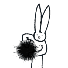 The rabbit which has high fighting power sticker #6910753