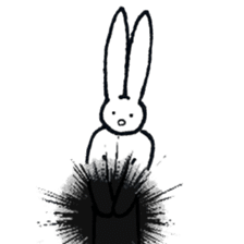 The rabbit which has high fighting power sticker #6910754
