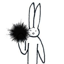 The rabbit which has high fighting power sticker #6910755