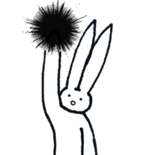 The rabbit which has high fighting power sticker #6910756
