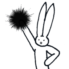 The rabbit which has high fighting power sticker #6910757