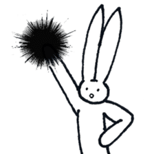 The rabbit which has high fighting power sticker #6910757