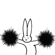 The rabbit which has high fighting power sticker #6910758