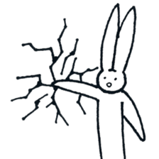 The rabbit which has high fighting power sticker #6910760