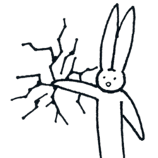 The rabbit which has high fighting power sticker #6910760