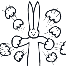 The rabbit which has high fighting power sticker #6910761