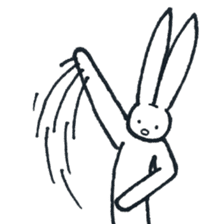 The rabbit which has high fighting power sticker #6910762