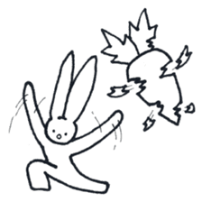 The rabbit which has high fighting power sticker #6910763
