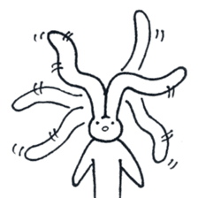 The rabbit which has high fighting power sticker #6910765