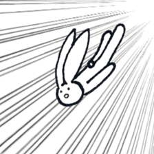 The rabbit which has high fighting power sticker #6910766