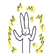 The rabbit which has high fighting power sticker #6910774