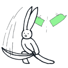 The rabbit which has high fighting power sticker #6910777