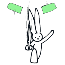The rabbit which has high fighting power sticker #6910778
