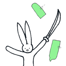 The rabbit which has high fighting power sticker #6910779