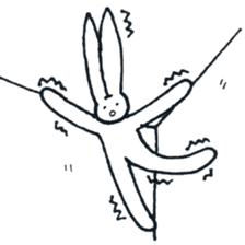 The rabbit which has high fighting power sticker #6910780