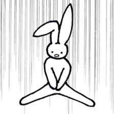 The rabbit which has high fighting power sticker #6910782