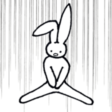The rabbit which has high fighting power sticker #6910782