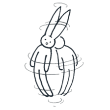 The rabbit which has high fighting power sticker #6910783