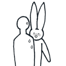 The rabbit which has high fighting power sticker #6910784