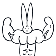 The rabbit which has high fighting power sticker #6910786