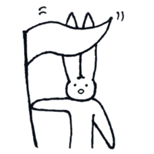 The rabbit which has high fighting power sticker #6910788