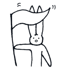 The rabbit which has high fighting power sticker #6910788